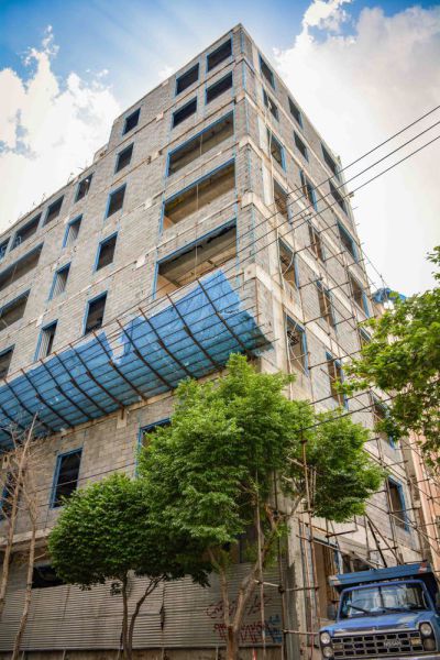 عکس صنعتی نمای ساختمان سنگ در مشهد
